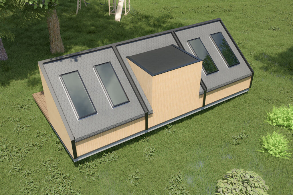 spacious glamping pod