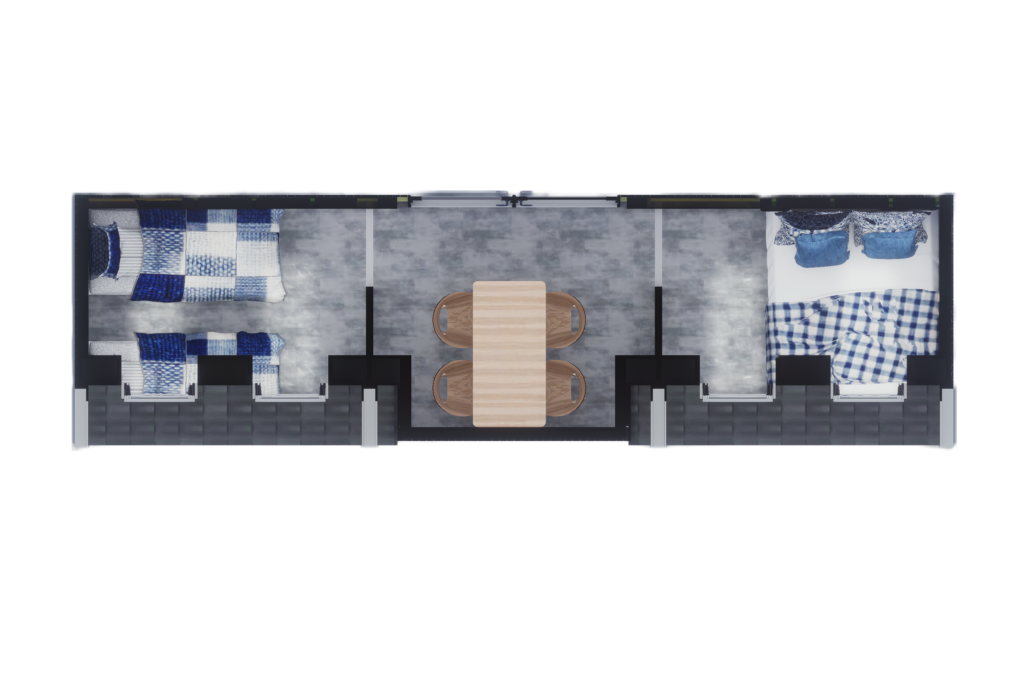 spacious glamping pod - Plan View